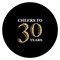 Big Dot of Happiness Adult 30th Birthday - Gold - Birthday Party Circle Sticker Labels - 24 Count
